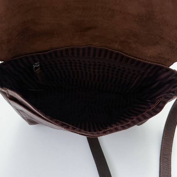 Jack Georges Voyager Olivia Brown Leather Shoulder Saddle Bag - Picture 6 of 8